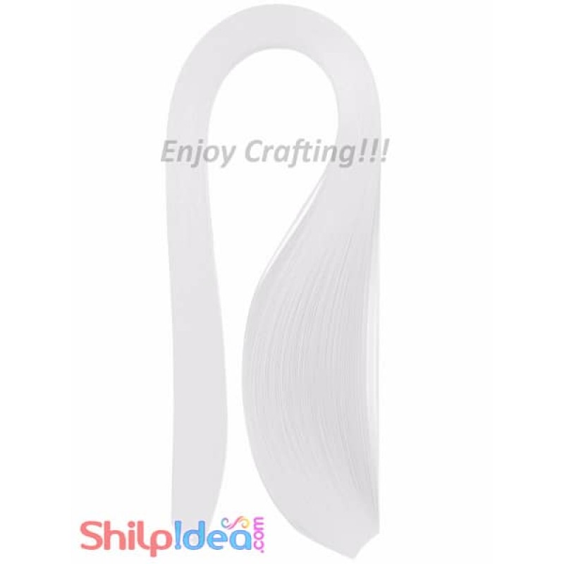 Quilling Paper Strips - White - 3mm